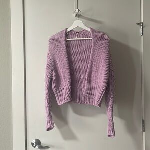Free people small lavender cropped cardigan